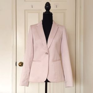 The Limited Cream Color Blazer w/textured fabric, lining, pockets, gold buttons.